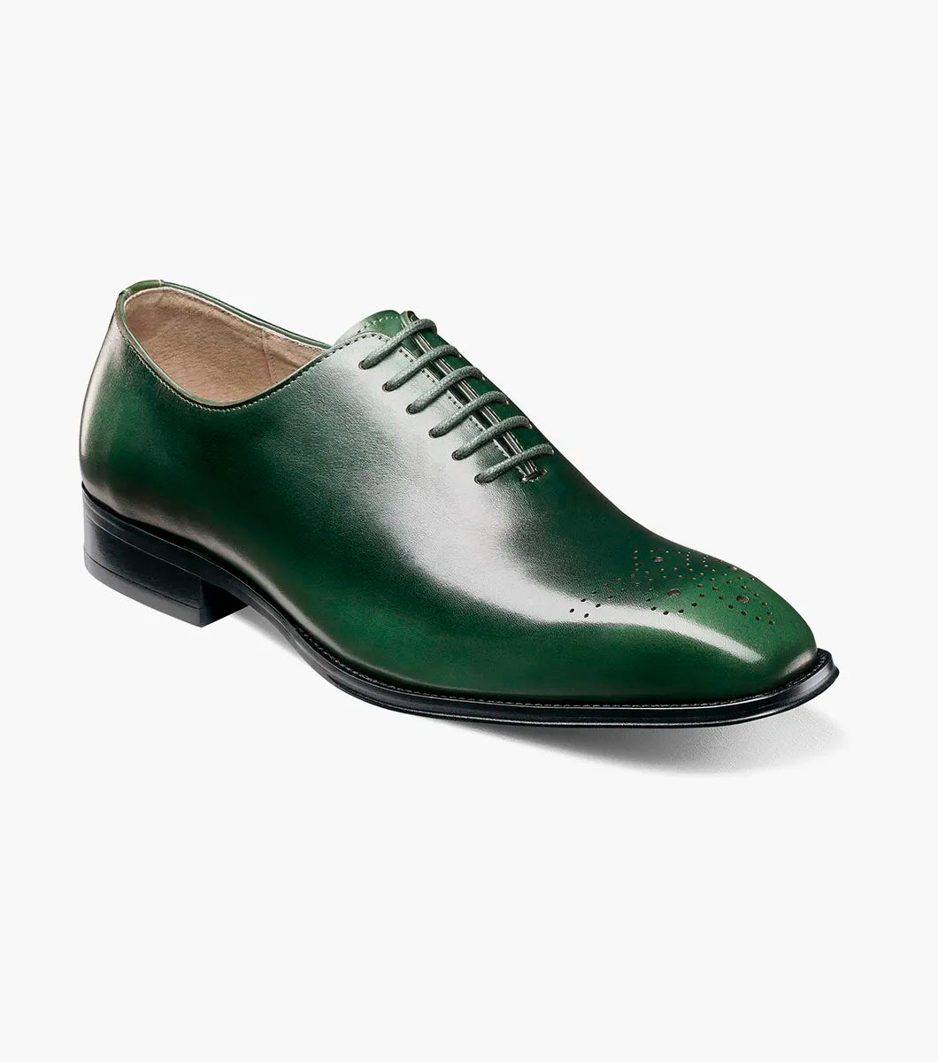 Stacy Adams Hallquist Plain Toe Oxford Shoes Leather Green 25742-300