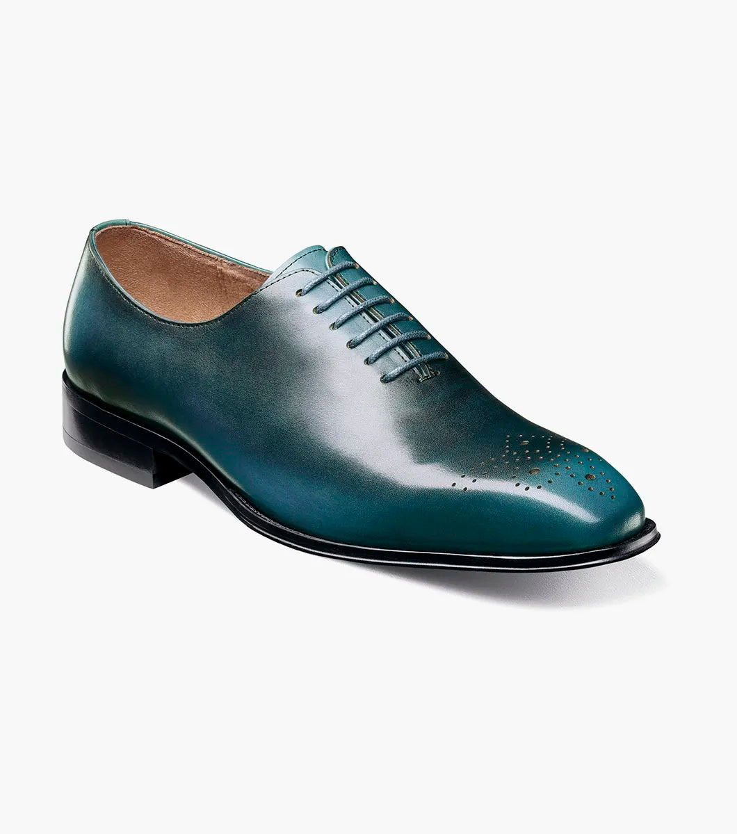 Stacy Adams Hallquist Plain Toe Oxford Shoes Leather Turquoise 25742-440