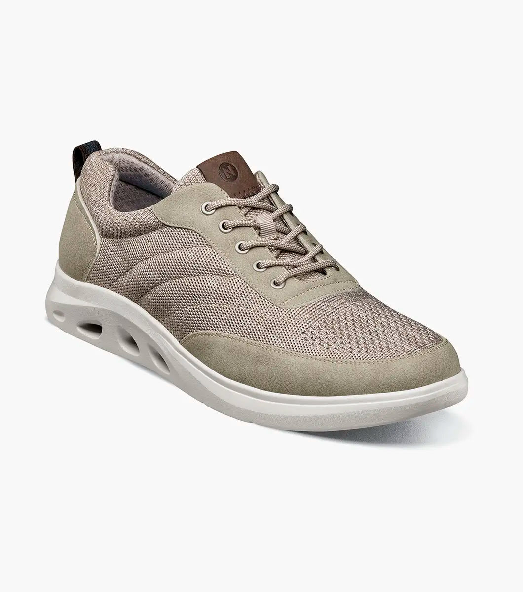 Nunn Bush Ponte Knit Moc Toe Sneaker Lightweight Taupe Multi 85116-261