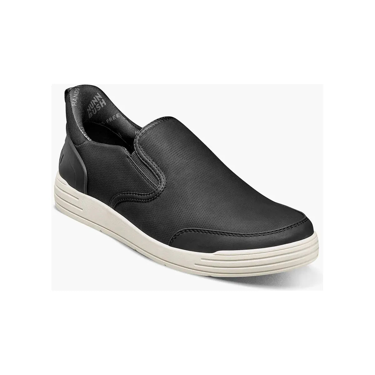 Nunn Bush KORE City Walk EZ Moc Toe Slip-On Shoes Black Multi 85118-009