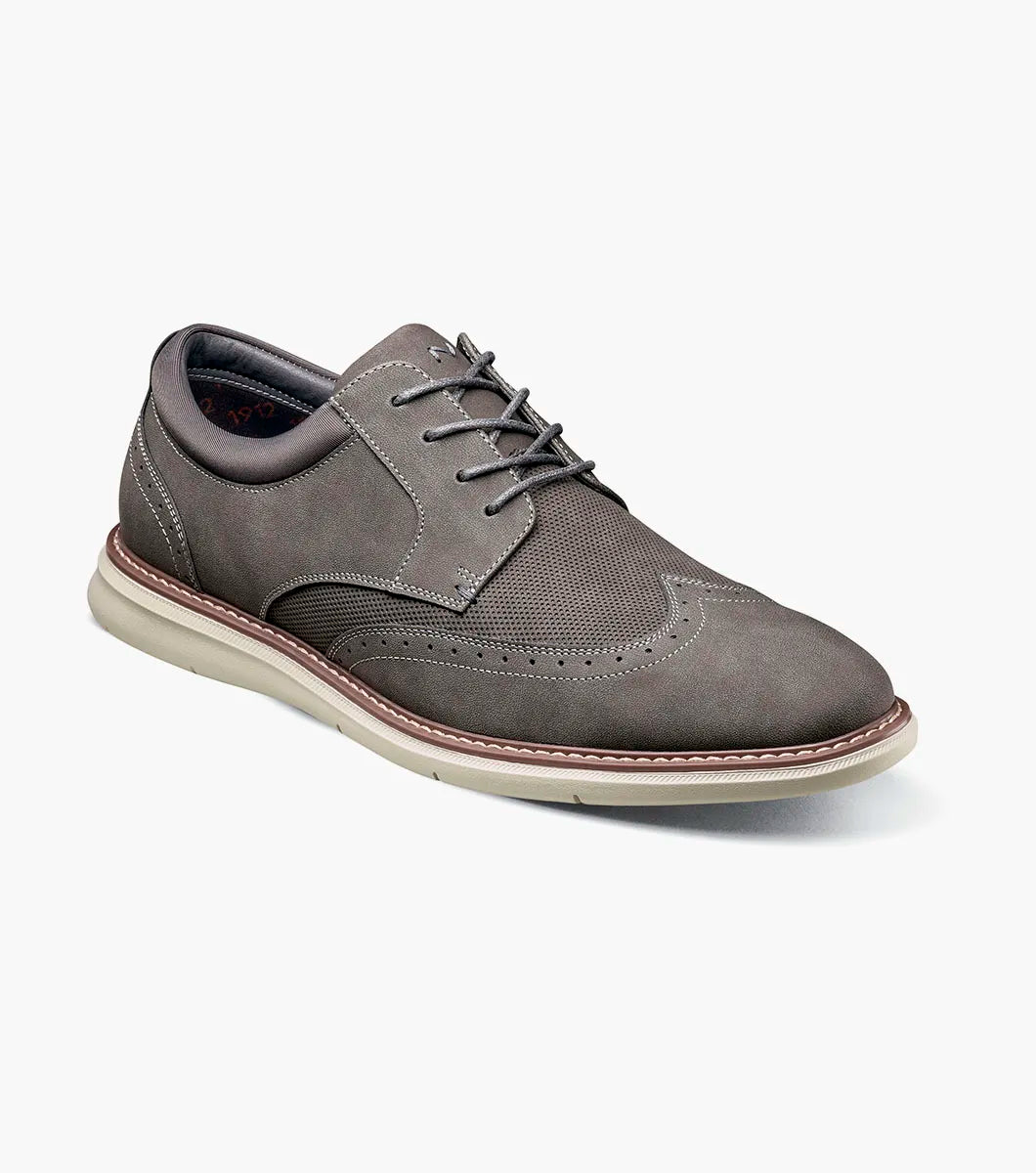 Nunn Bush Chase Wingtip Oxford Walking Shoes Gray Multi 85128-062