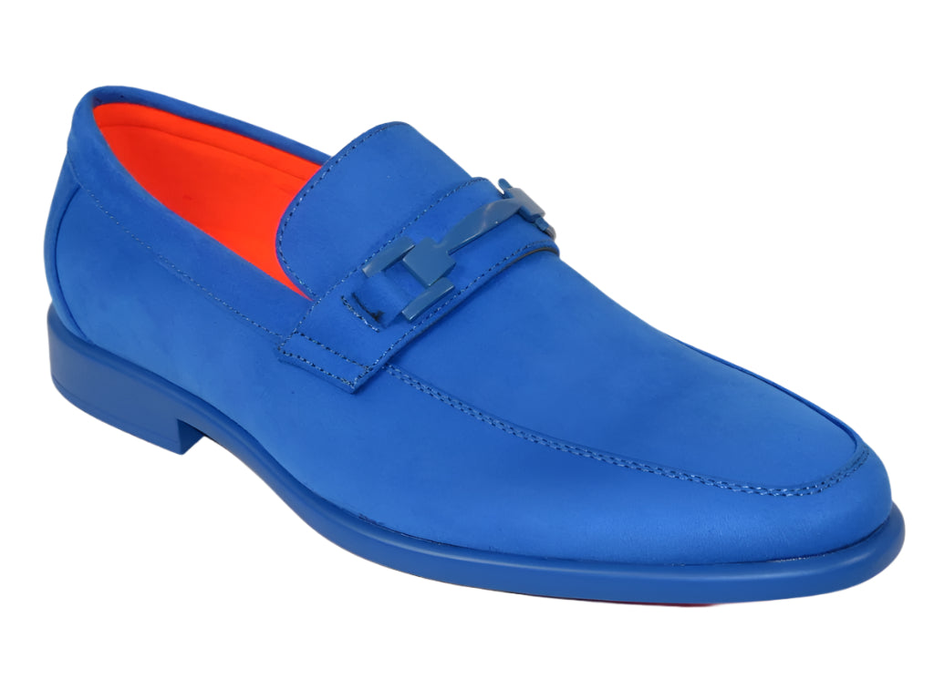 Men's TAYNO Shoes Soft Micro Suede Slip-on Loafer THE CAPRIO S Royal Blue