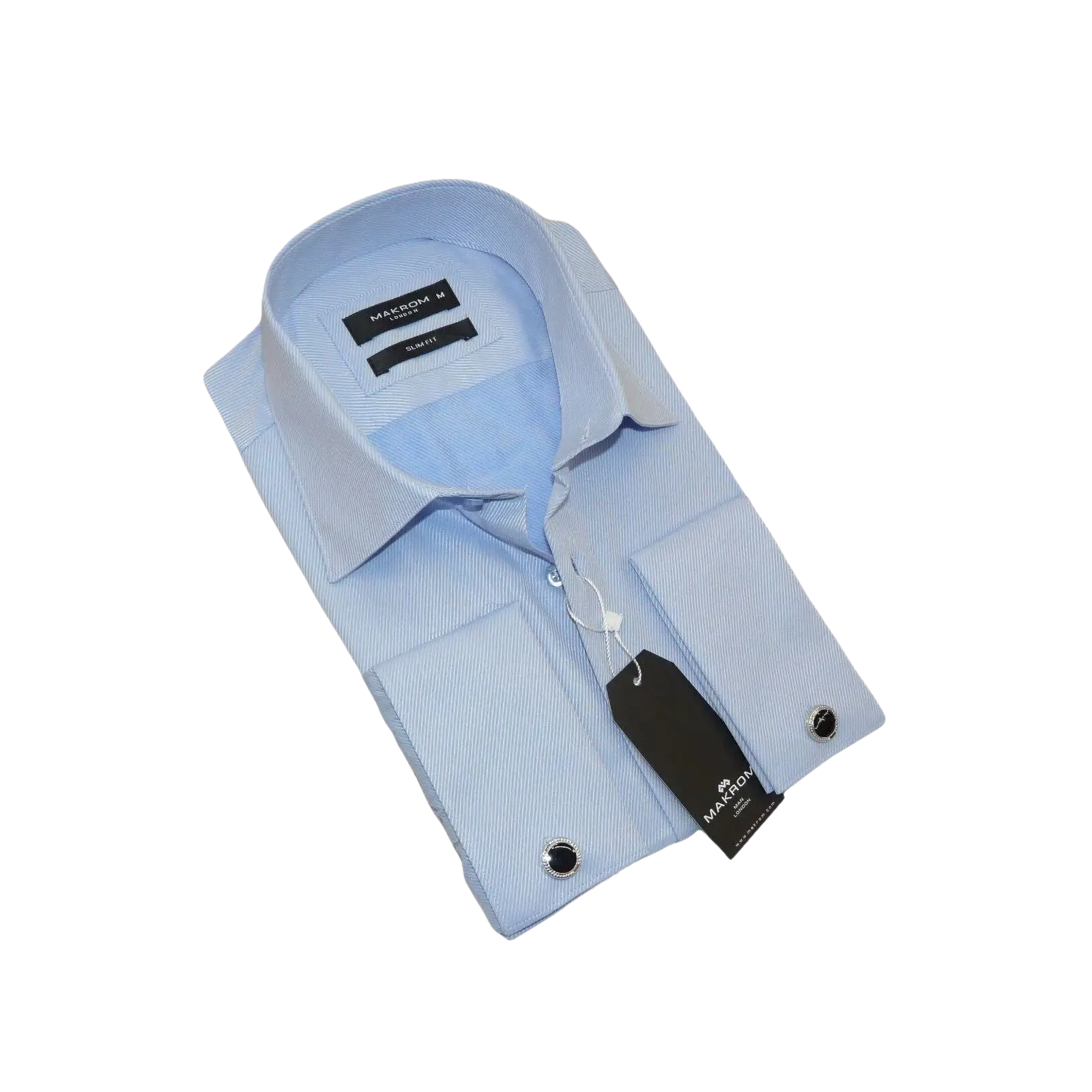 Men's Franco Gilberto Dress Shirt Cotton Blend French Cuffs Turkey 5482 - 418 Blue - J.Valintin Men's Wear Legend - 13962