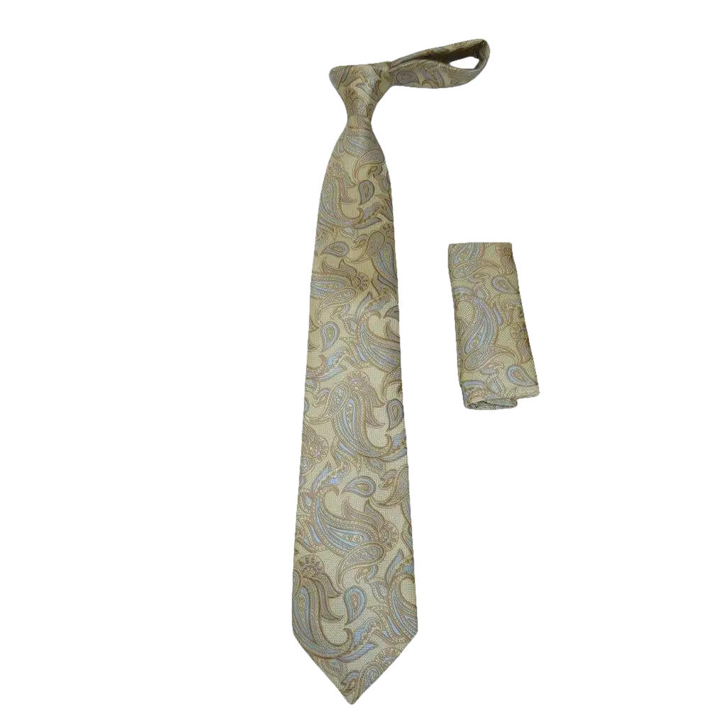 Men's Tie and Hankie Set Soft Microfiber Silky Vito Rofolo by J.Valintin VTR - 5 - J.Valintin Men's Wear Legend - VTR - 5