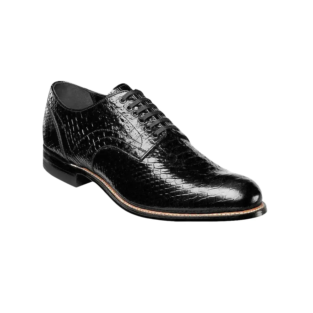 00055, Stacy Adams Leather Shoes Anaconda Print Lace Up All Colors - J.Valintin Men's Wear Legend - 92844