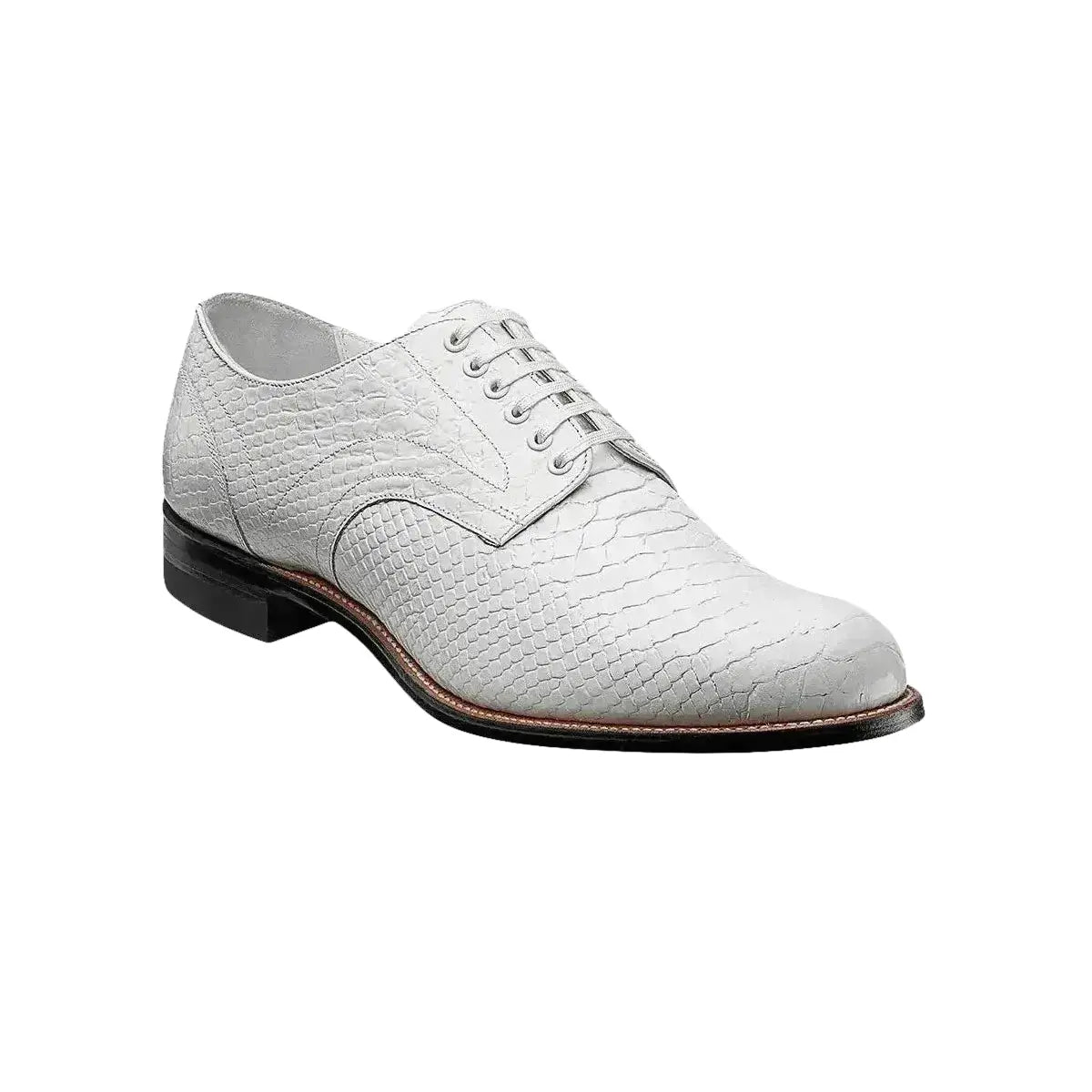 00055, Stacy Adams Leather Shoes Anaconda Print Lace Up All Colors - J.Valintin Men's Wear Legend - 92862