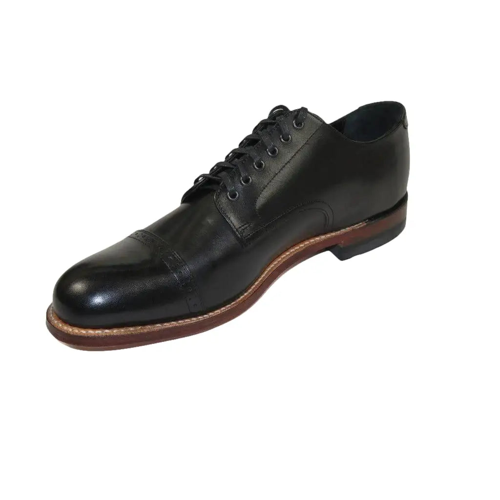 00107, Stacy adams Leather Shoes Cap Toe Oxford Lace Up Black - J.Valintin Men's Wear Legend - 92713