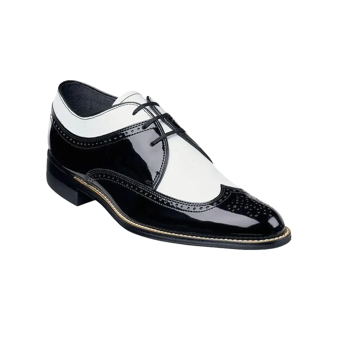 00605, Stacy Adams Leather Shoes Dayton Wintip Oxford Black White - J.Valintin Men's Wear Legend - 2010