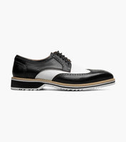 Stacy Adams Beaumont Wingtip Oxford Men's Shoes Black And White  25723-111