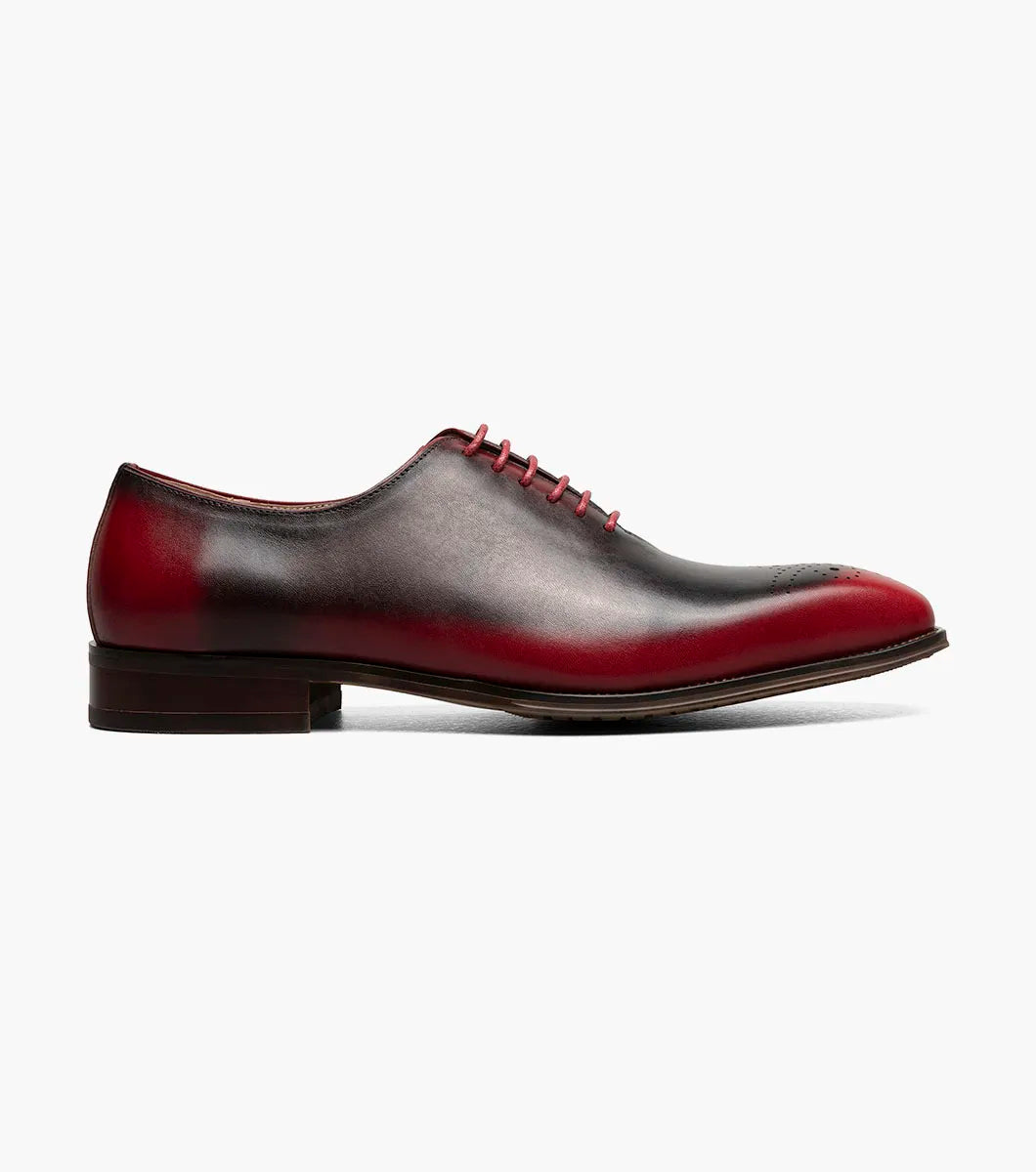 Stacy Adams Hallquist Plain Toe Oxford Shoes Leather Red 25742-600