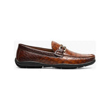 Stacy Adams Embrey Moc Toe Bit Slip-On Dress Shoes Cognac 25703-221