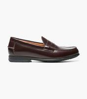 Nunn Bush Drexel Moc Toe Penny Loafer Dress Shoes Burgundy 84744-601