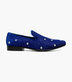 Stacy Adams Spangle Rhinestone Slip On Shoes Royal Blue 25699-432