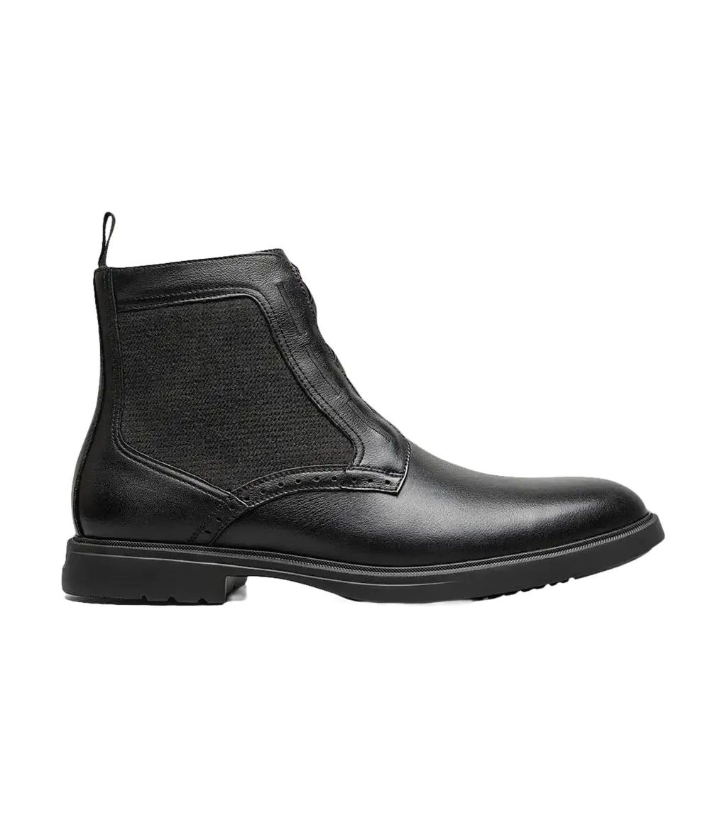 Stacy Adams Thompson Plain Toe Elastic Lace Boot Black 25730-001