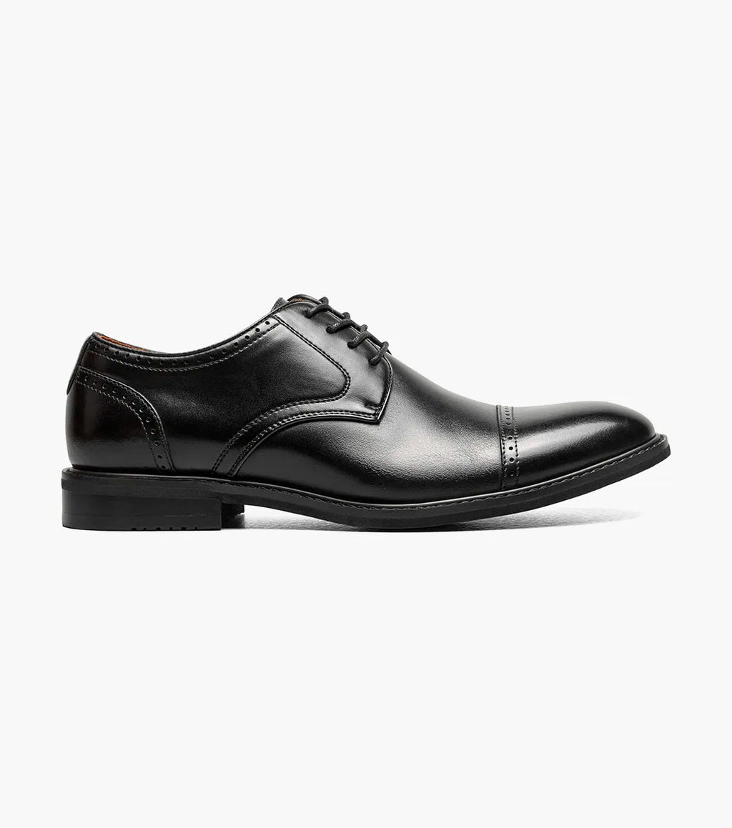Stacy Adams Bailey Cap Toe Oxford Rich Leather Shoes Black 25750-001