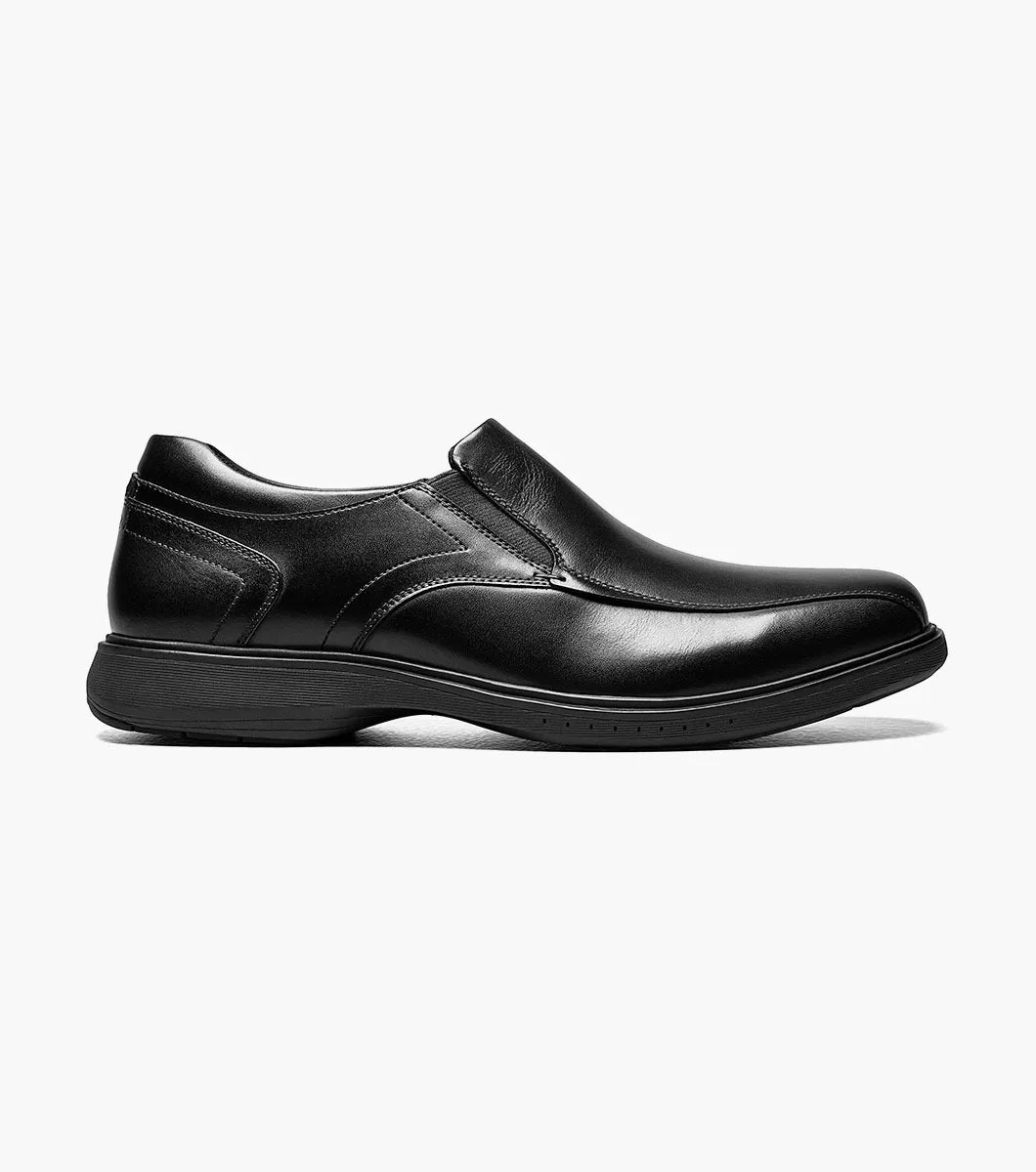 Nunn Bush KORE Pro Bike Toe Slip On Shoes Soft Leather Black 84945-001