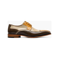 Stacy Adams Plaza Modified Cap Toe Oxford Shoes Leather Olive Multi 25608-302