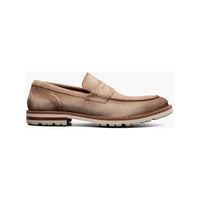Stacy Adams Hopkins Moc Toe Penny Slip-On Shoes Sand 25708-269