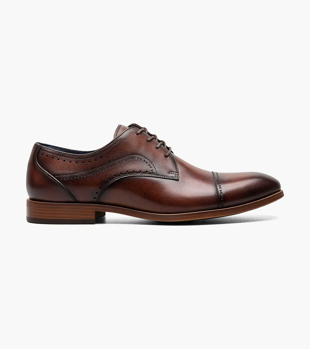 Stacy Adams Bryant Cap Toe Oxford Shoes Leather Brown 25634-200