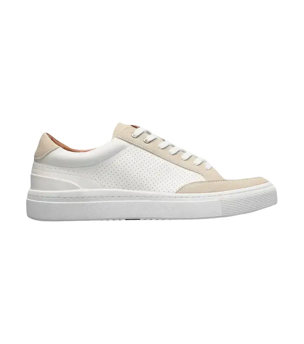 Stacy Adams Dorian Moc Toe Lace-Up Sneaker White 25749-100