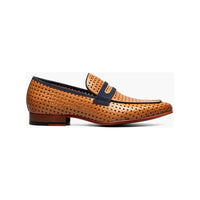 Stacy Adams Winstead Moc Toe Saddle Slip On Summer Shoes Natural 25704-280