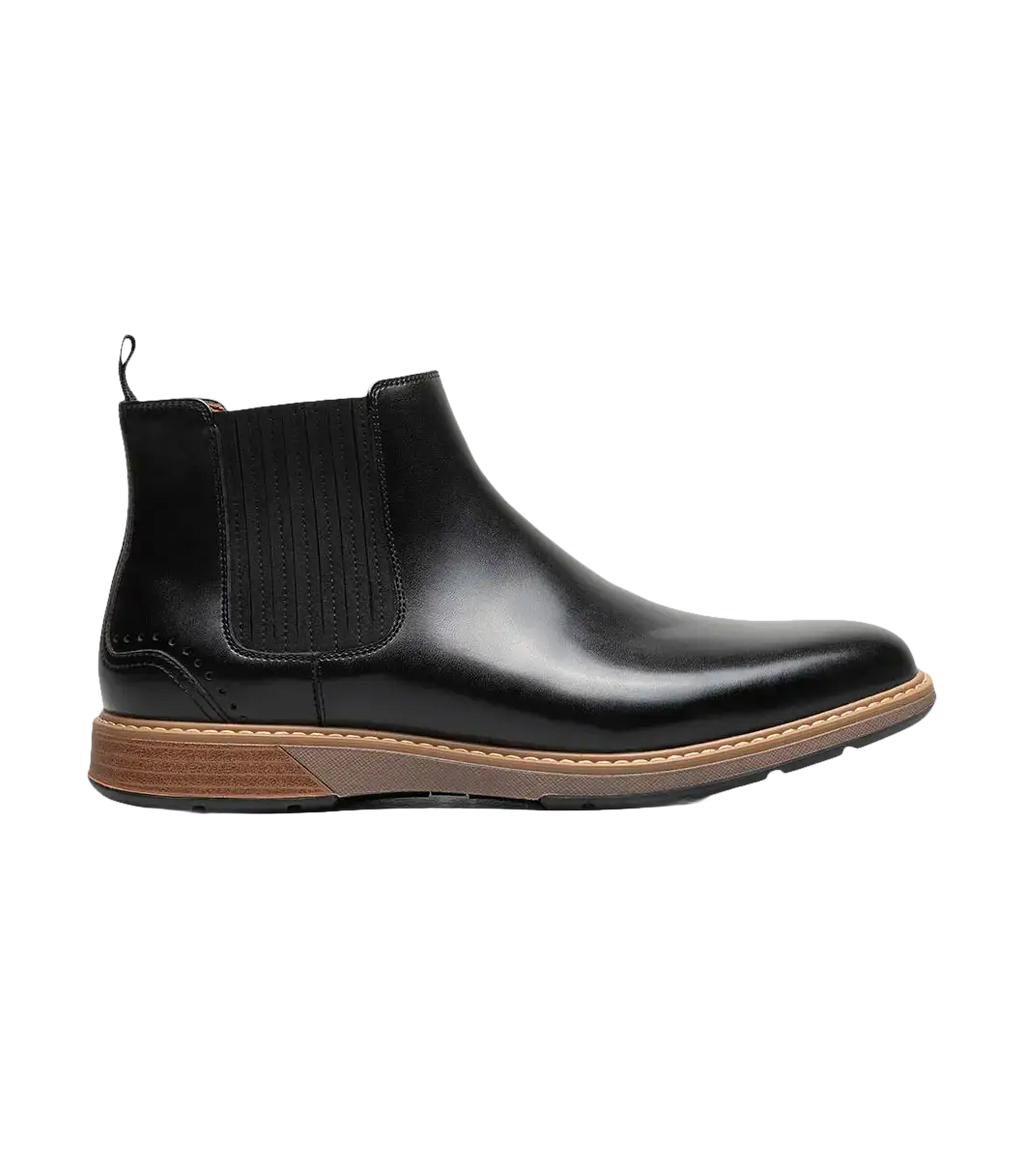 Stacy Adams Platt Plain Toe Chelsea Boot Light Weight Black 25755-001