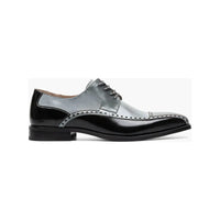 Stacy Adams Plaza Modified Cap Toe Oxford Shoes Leather Black Gray 25608-975