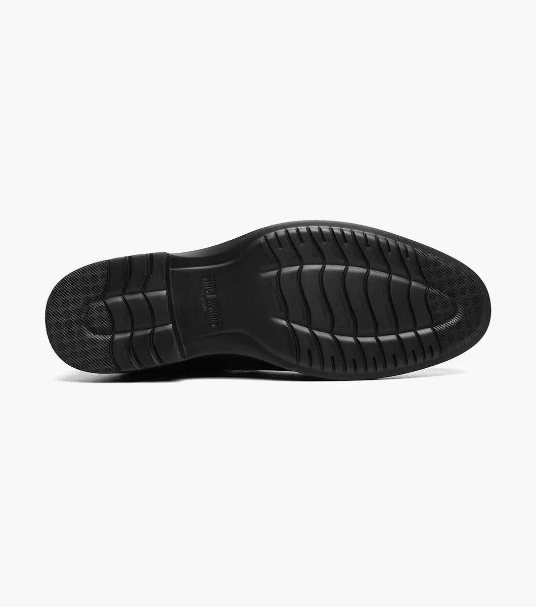 Stacy Adams Todridge Moc Toe Bit Slip On Shoes Black Tumbled 25729-007