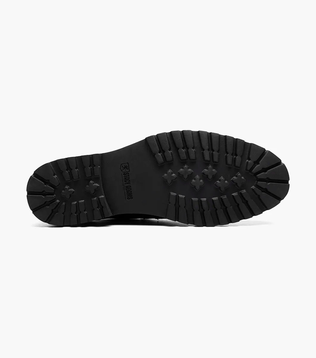 Stacy Adams Hayes Moc Toe Penny Slip On Shoes Leather Black 25735-001