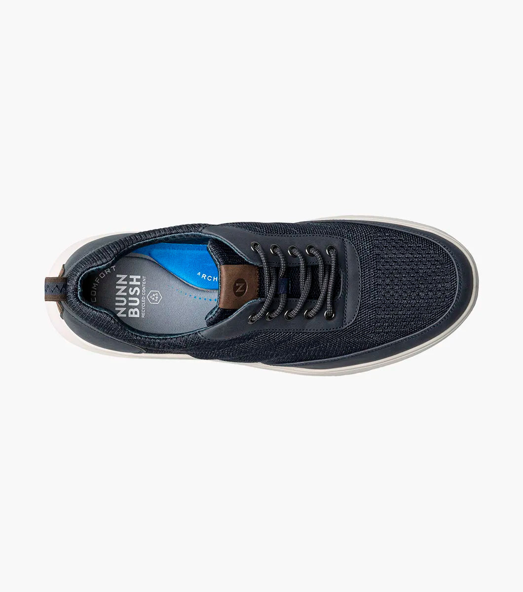 Nunn Bush Ponte Knit Moc Toe Sneaker Lightweight Navy Multi 85116-492