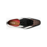 Stacy Adams Tristano Modified Bike Toe Oxford Shoes Black Gray 25694-910