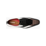 Stacy Adams Tristano Modified Bike Toe Oxford Shoes Black Gray 25694-910