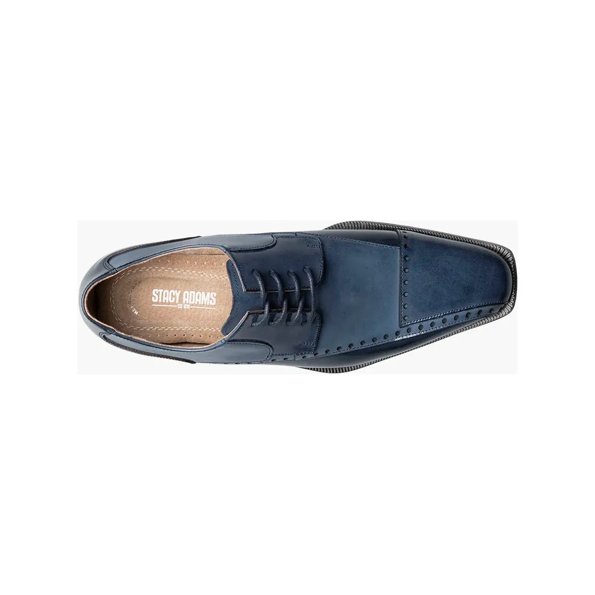 Stacy Adams Plaza Modified Cap Toe Oxford Shoes Leather Blue Multi 25608-460