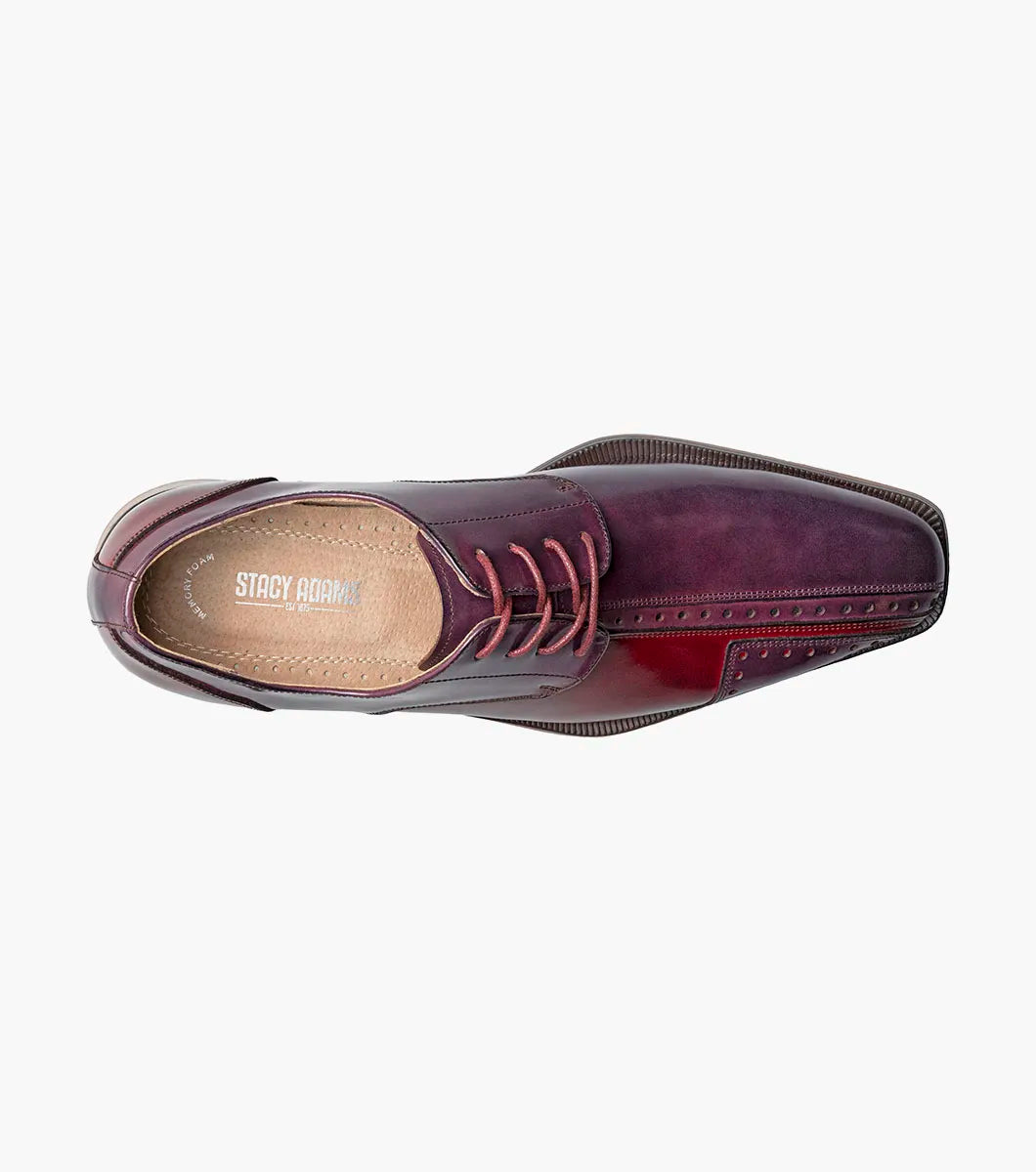 Stacy Adams Palmento Modified CapToe Oxford Dress Shoes Burgundy Multi 25740-641