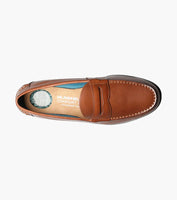 Nunn Bush Drexel Moc Toe Penny Loafer Dress Shoes Cognac 84744-221