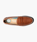 Nunn Bush Drexel Moc Toe Penny Loafer Dress Shoes Cognac 84744-221