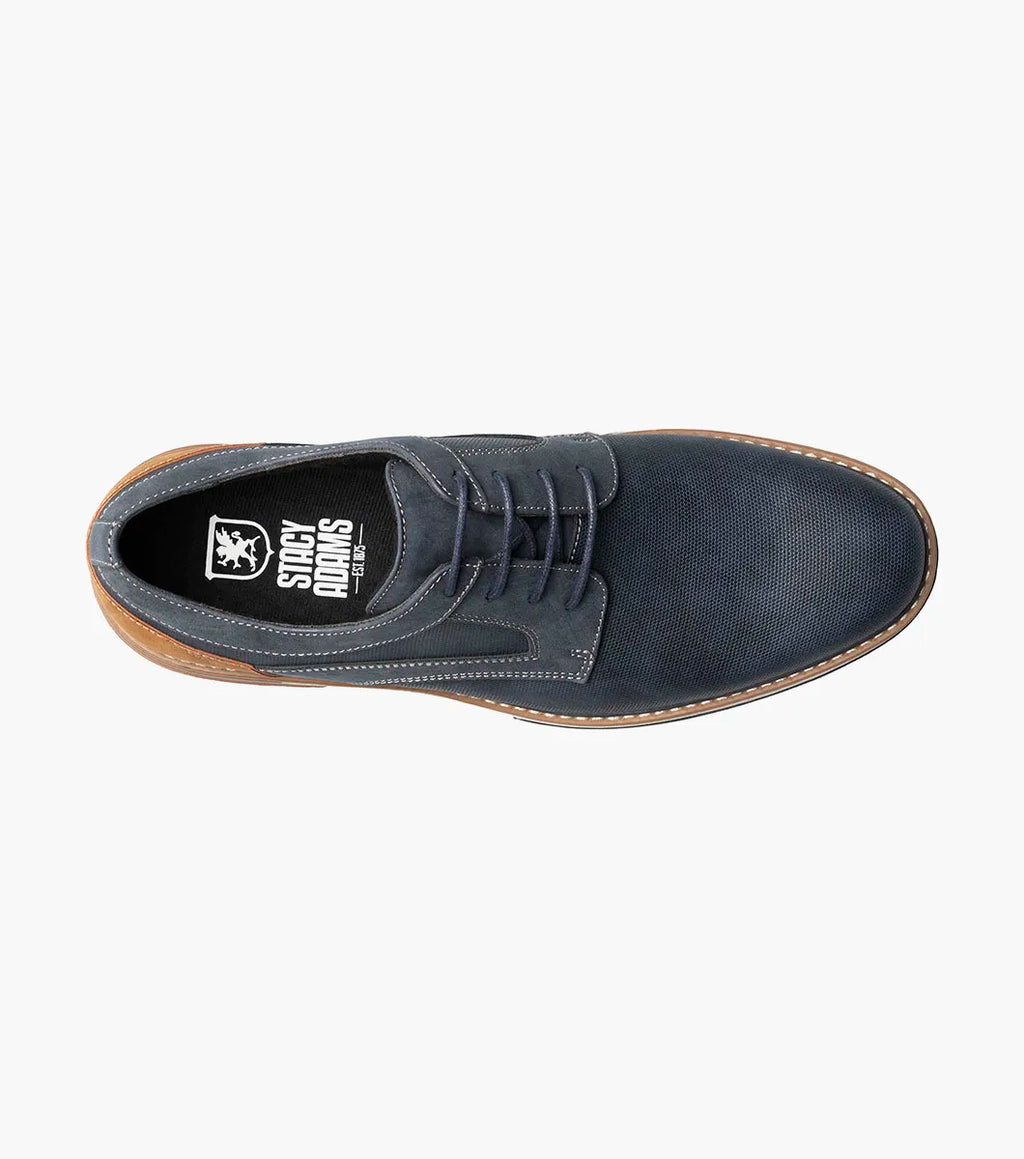 Stacy Adams Phineas Plain Toe Oxford Shoes Navy 25774-410