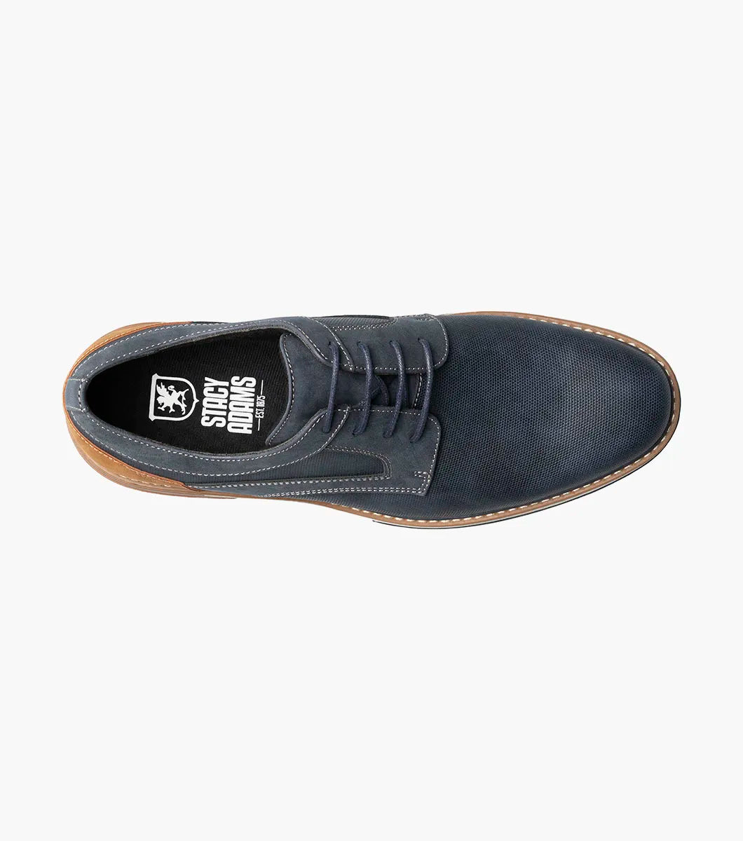 Stacy Adams Phineas Plain Toe Oxford Shoes Navy 25774-410