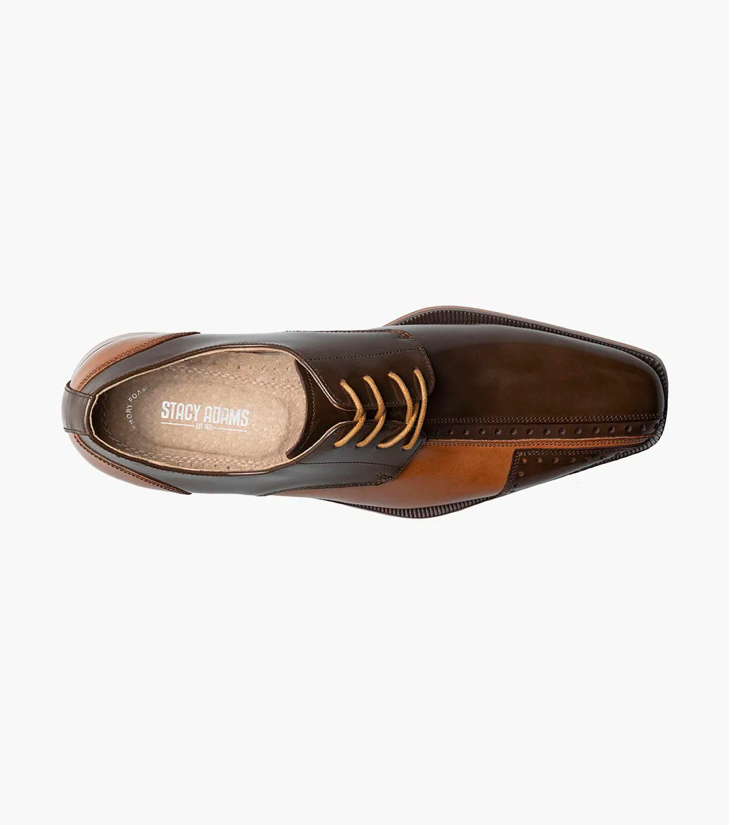 Stacy Adams Palmento Modified CapToe Oxford Dress Shoes Brown Multi 25740-249