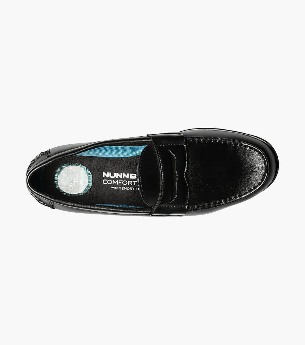 Nunn Bush Drexel Moc Toe Penny Loafer Dress Shoes Black 84744-001