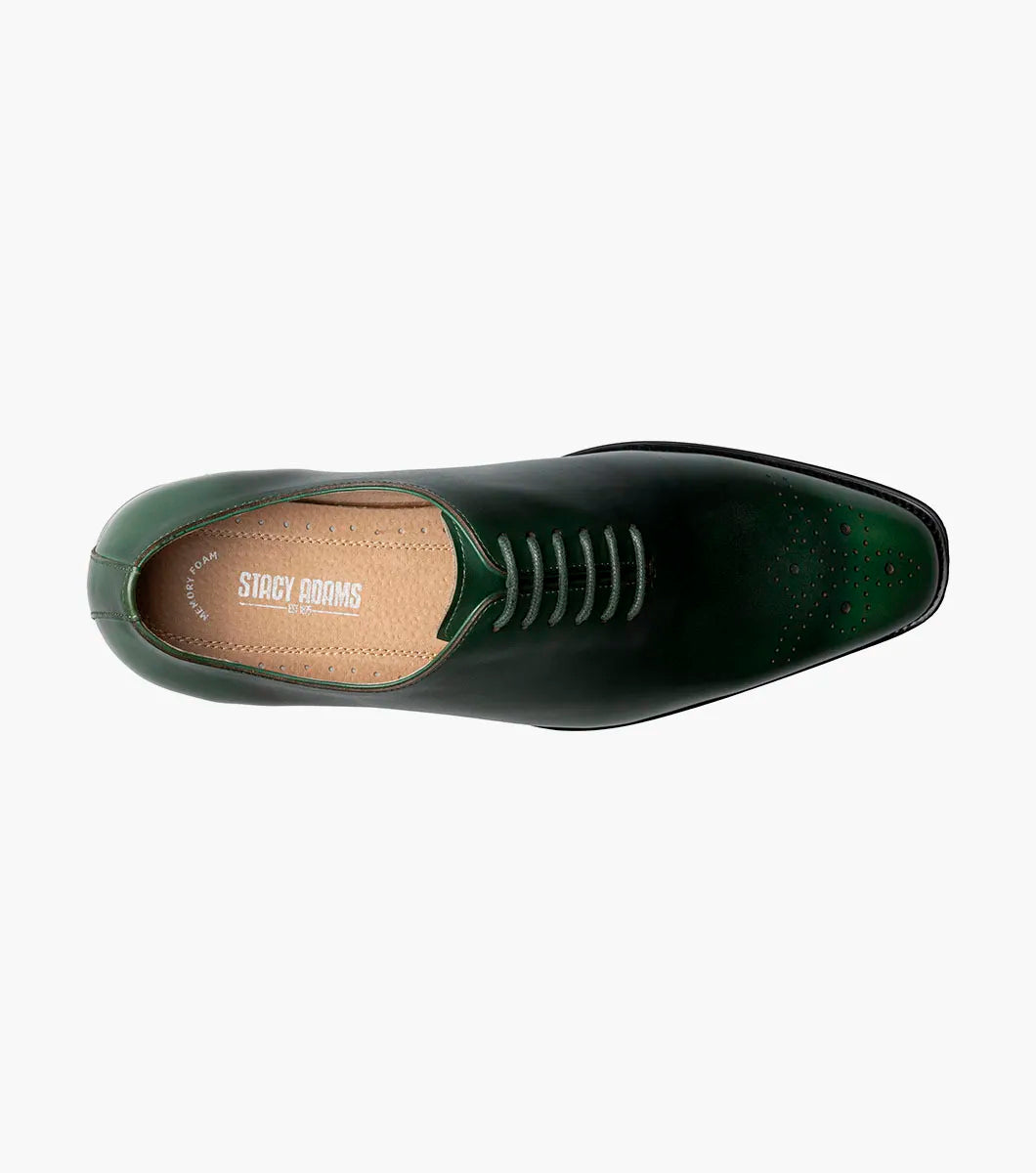 Stacy Adams Hallquist Plain Toe Oxford Shoes Leather Green 25742-300