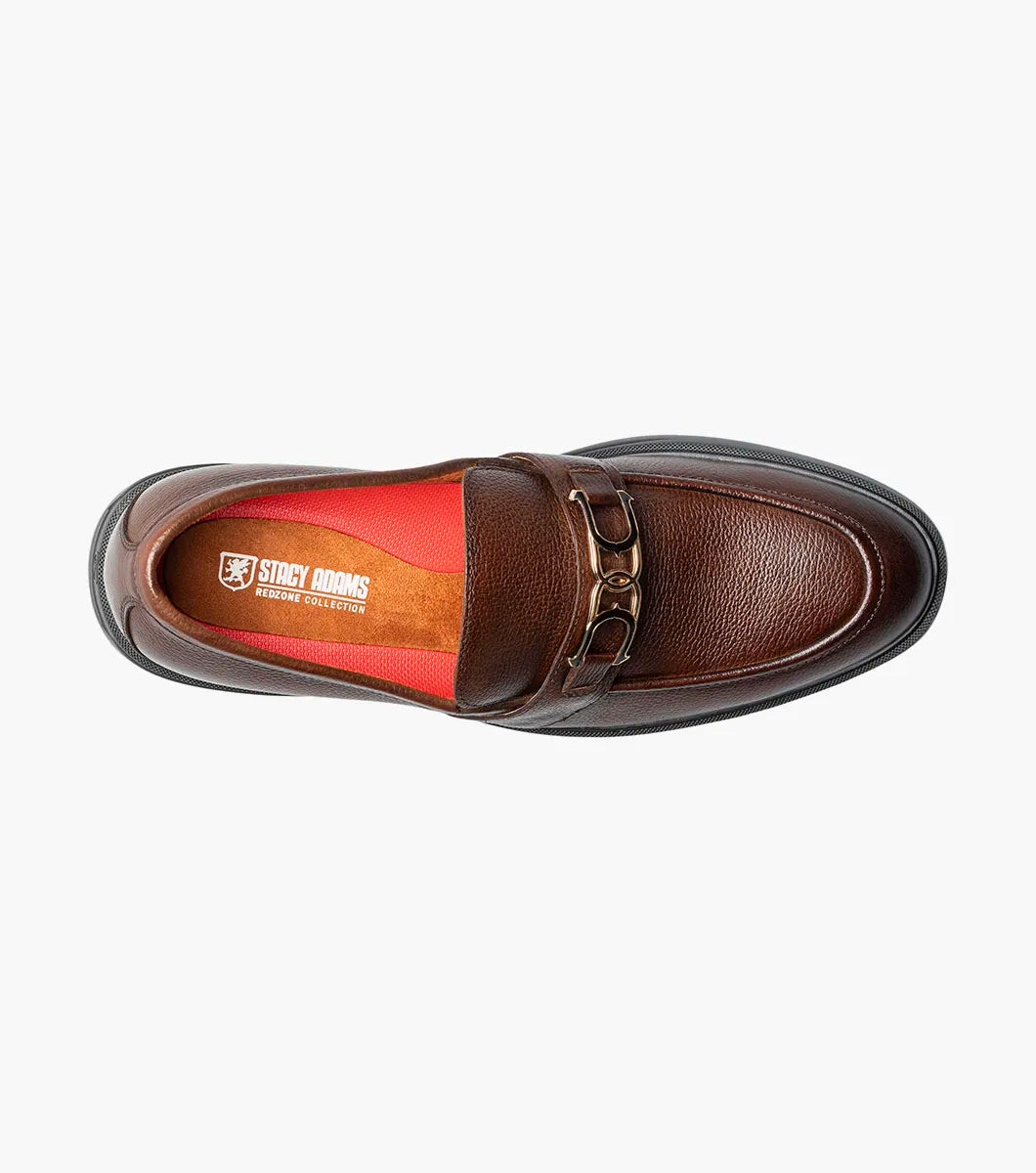 Stacy Adams Todridge Moc Toe Bit Slip On Shoes Brown Tumbled 25729-247