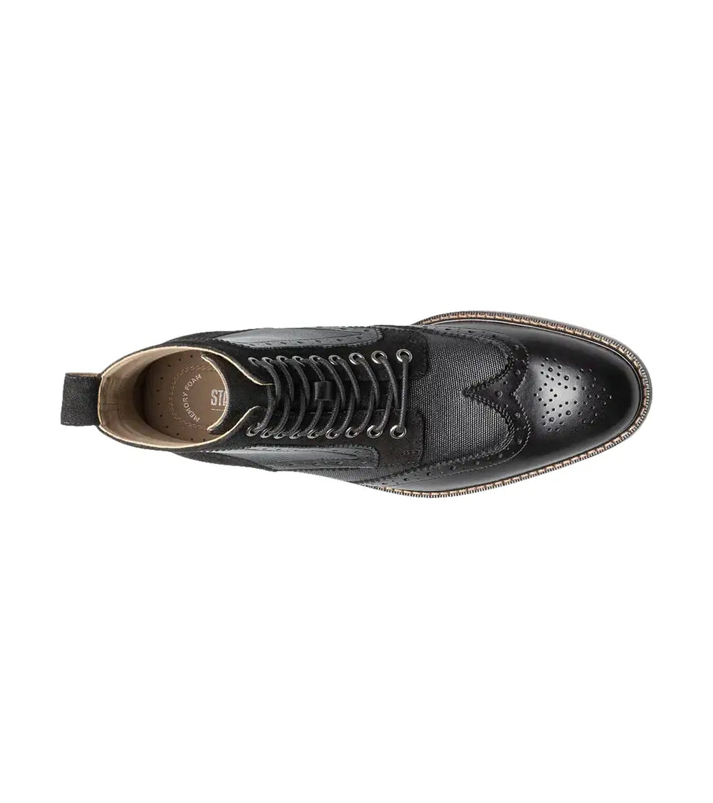 Stacy Adams Finnegan Wingtip Lace-Up Boot Black Multi 25427-009