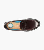 Nunn Bush Drexel Moc Toe Penny Loafer Dress Shoes Burgundy 84744-601