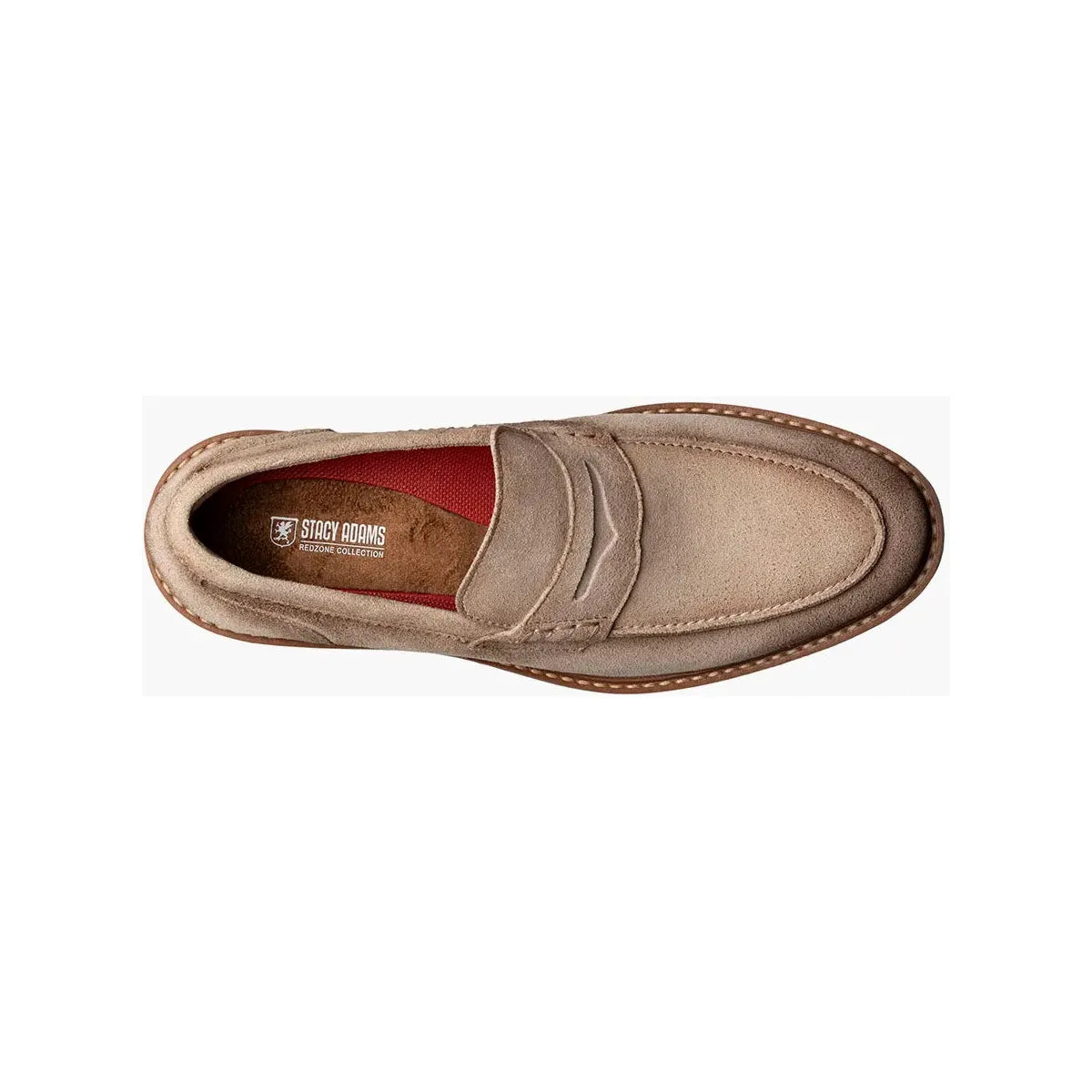 Stacy Adams Hopkins Moc Toe Penny Slip-On Shoes Sand 25708-269