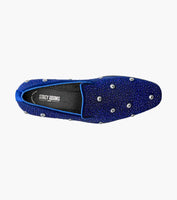 Stacy Adams Spangle Rhinestone Slip On Shoes Royal Blue 25699-432