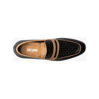 Stacy Adams Winstead Moc Toe Saddle Slip On Summer Shoes Black 25704-001