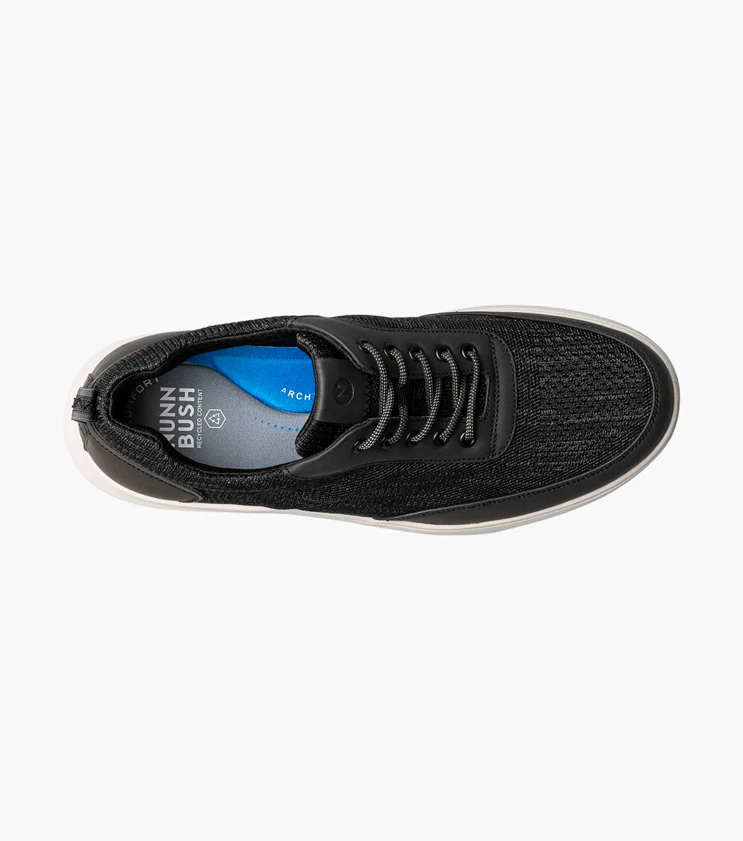 Nunn Bush Ponte Knit Moc Toe Sneaker Lightweight Black Multi 85116-009