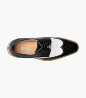 Stacy Adams Beaumont Wingtip Oxford Men's Shoes Black And White  25723-111
