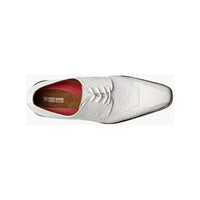 Stacy Adams Tristano Modified Bike Toe Oxford Shoes White 25694-100